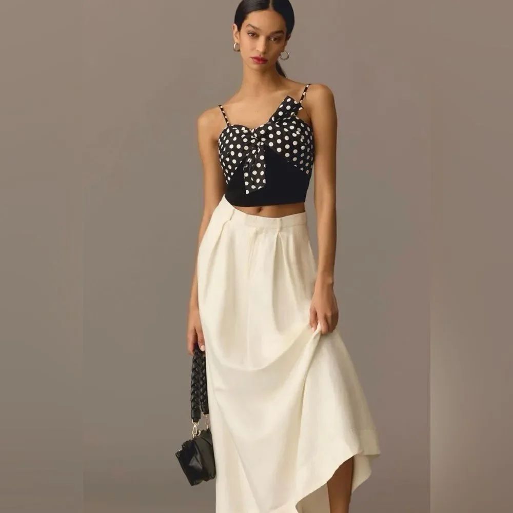 Anthropologie Dolan Women's Black and White Crop-top